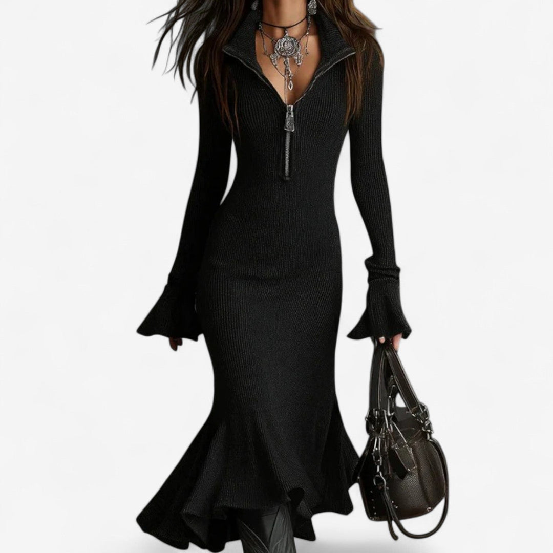 Maud™ Платье с Застежкой на Молнии