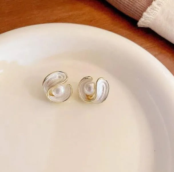 Liorie™ - Спиральные серьги с жемчугом