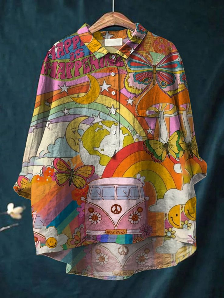 Футболка "Мир" в стиле хиппи