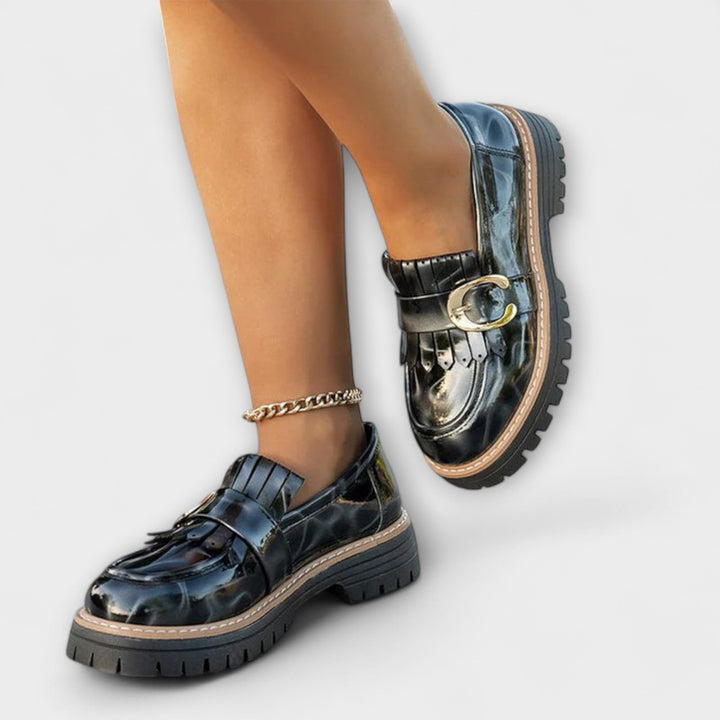 Nova – Абстрактные печатные удобные шлепанцы с круглым носком