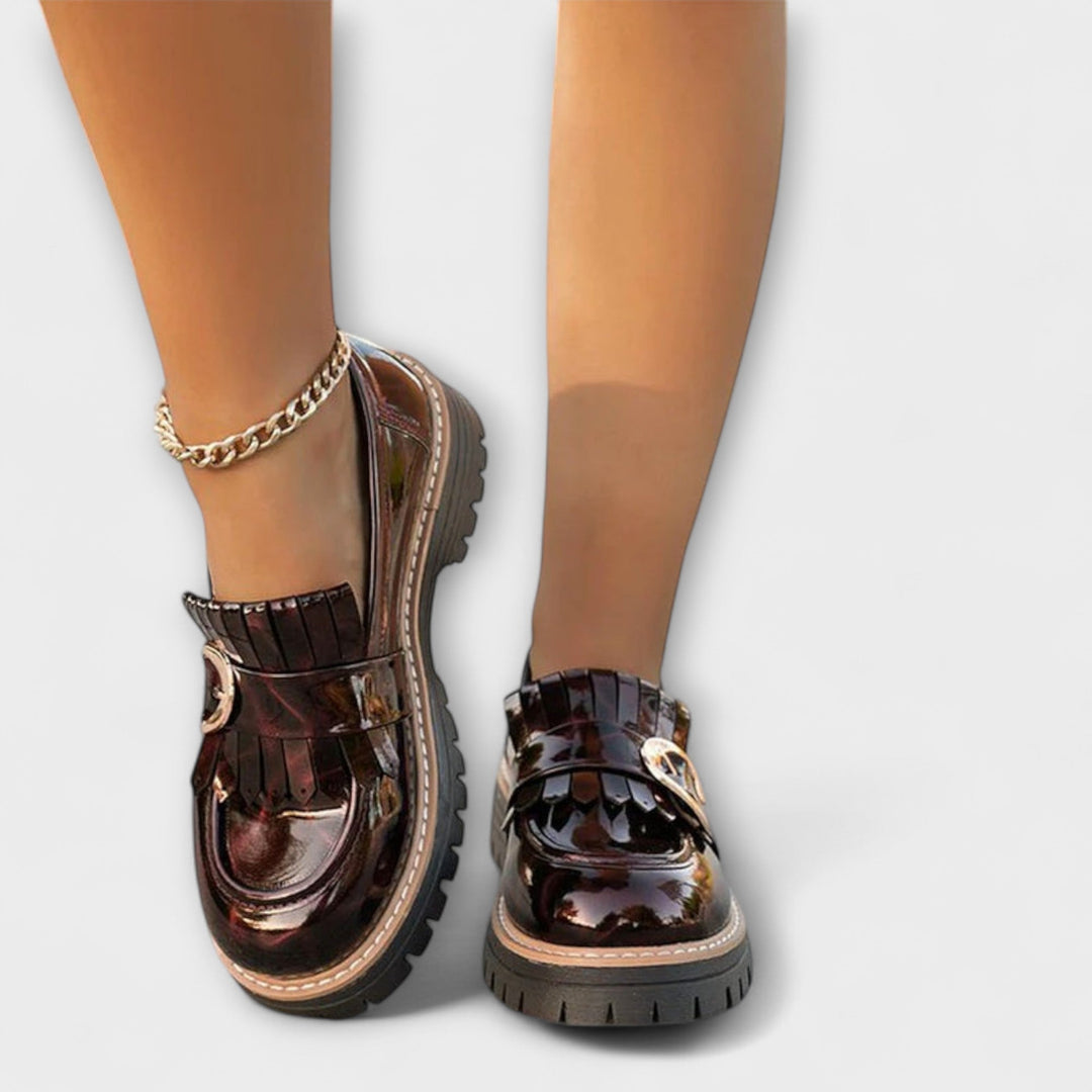 Nova – Абстрактные печатные удобные шлепанцы с круглым носком