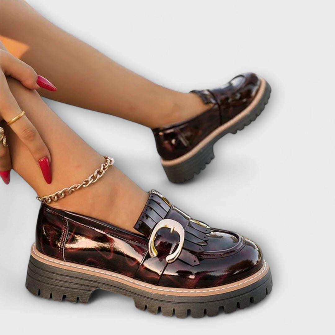 Nova – Абстрактные печатные удобные шлепанцы с круглым носком