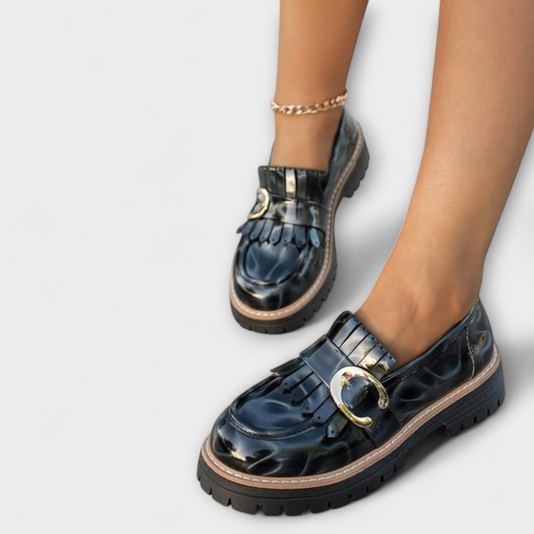 Nova – Абстрактные печатные удобные шлепанцы с круглым носком